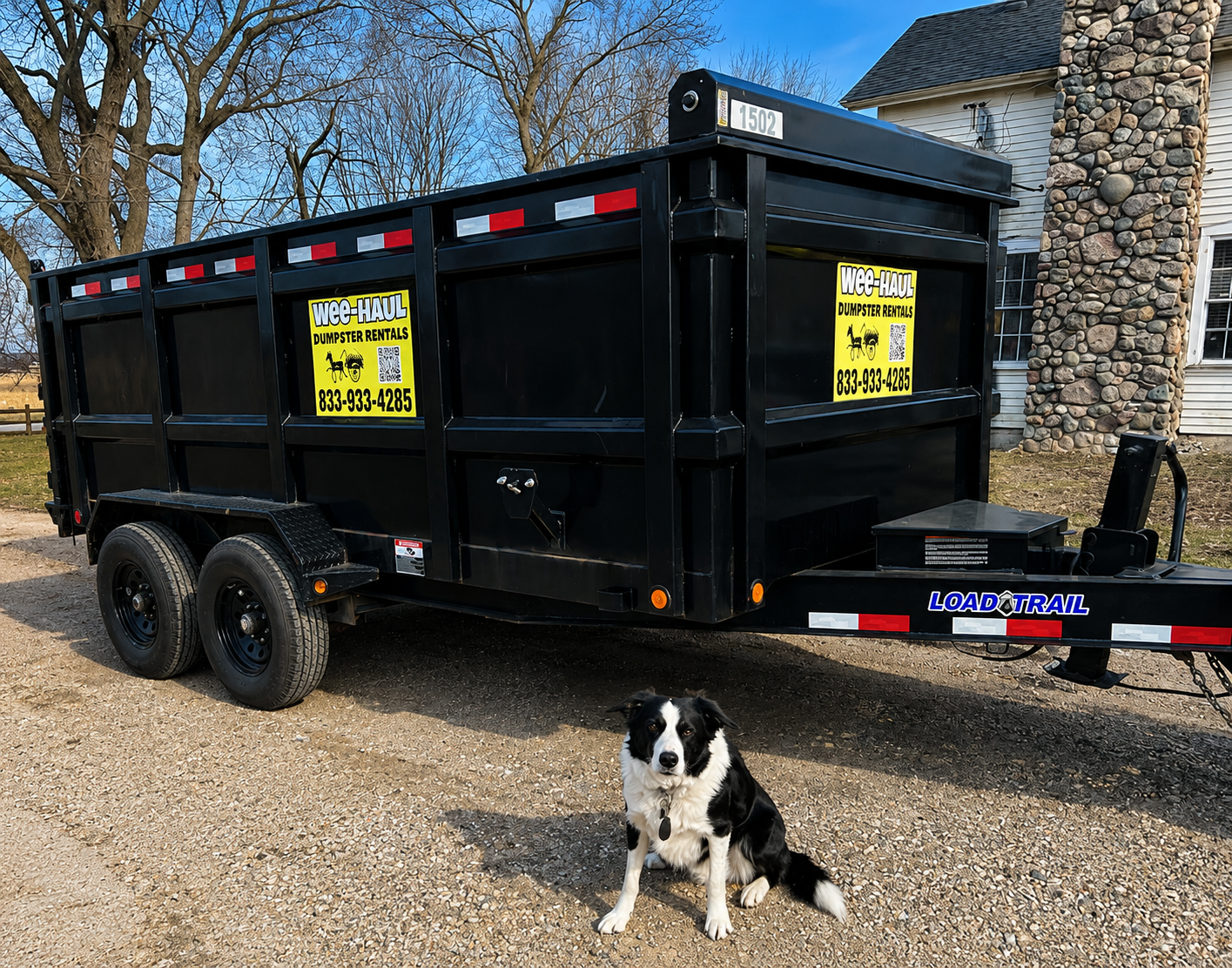 Dumpster delivery team