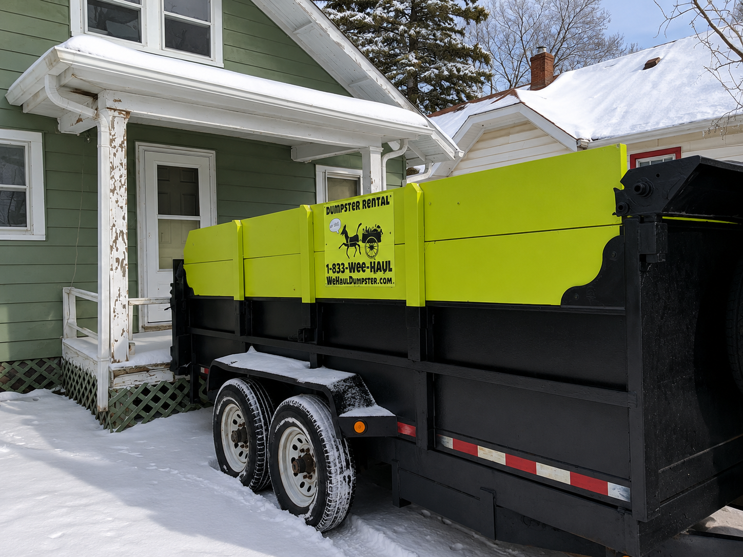 Reliable dumpster rental drop-off and pickup service